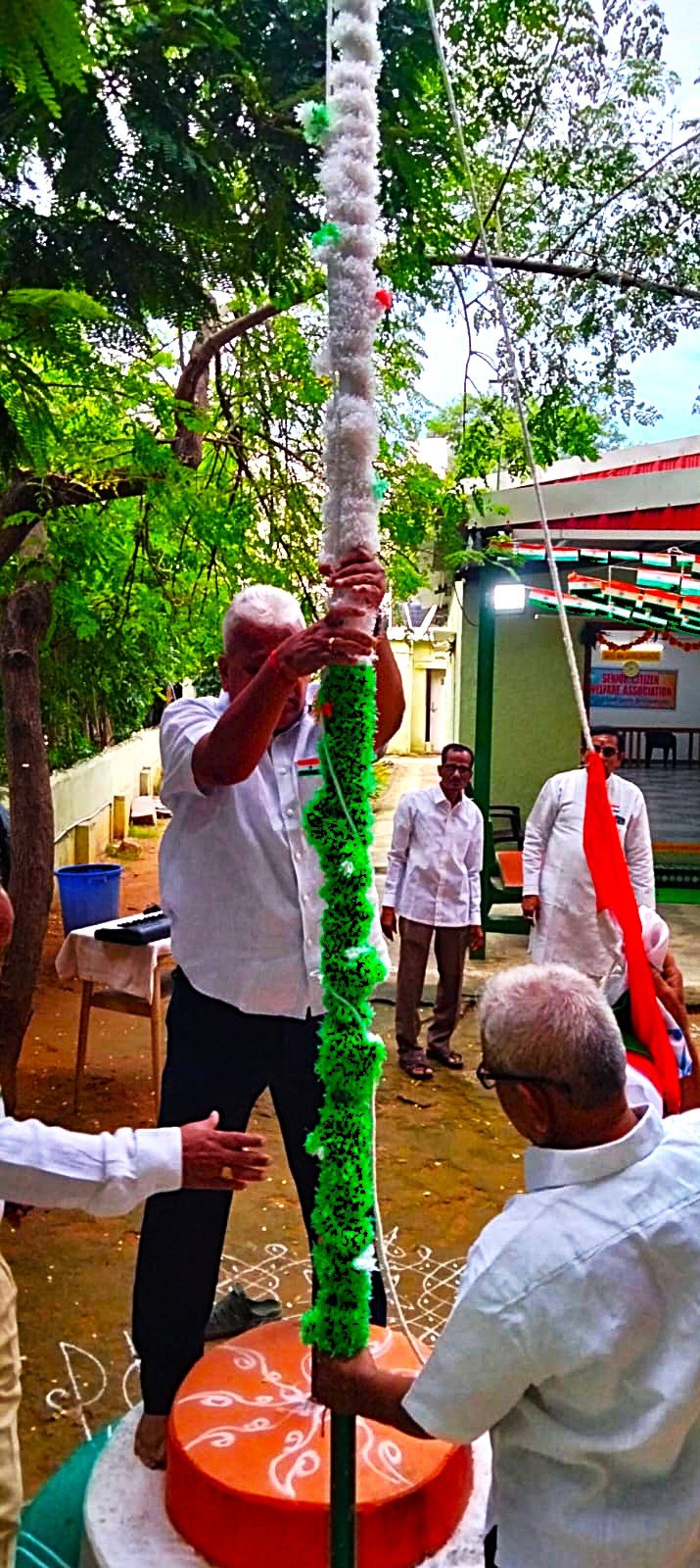 Preparing flag pole for flag hoisting on 15th August 2026.jpeg